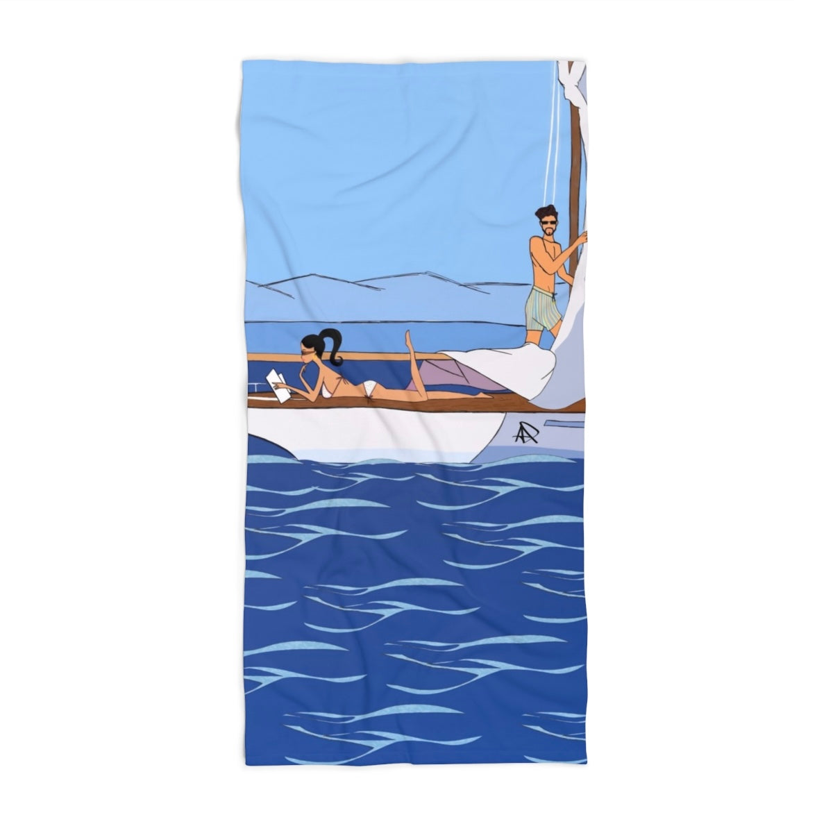 Soft Serve Sailing Beach Towel