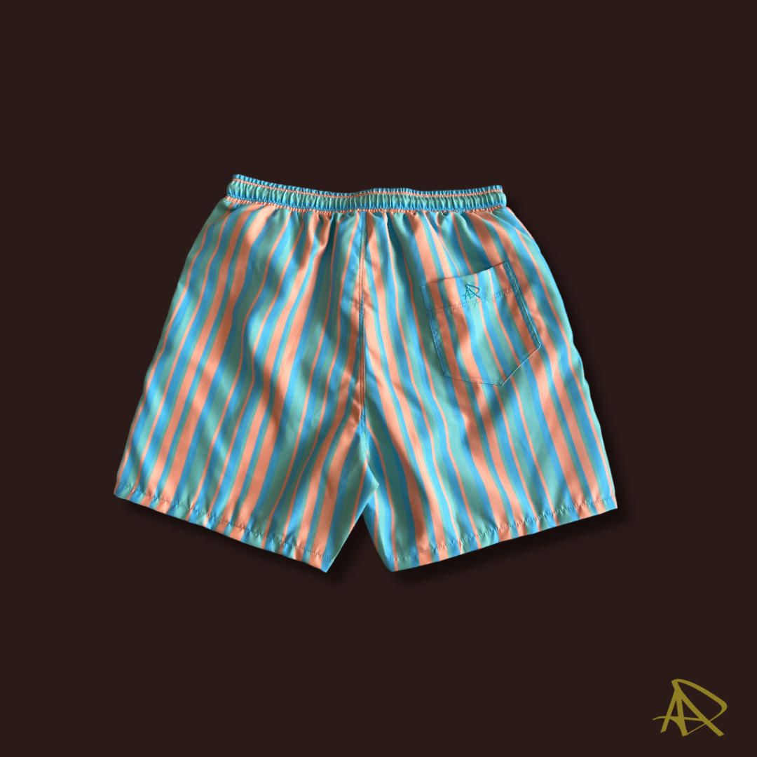 Sherbet Stripe Swim Trunks