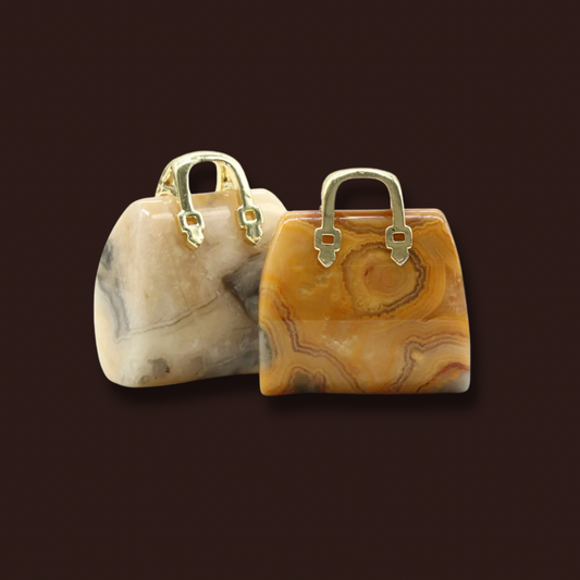 Crazy Agate Mini Crystal Handbag