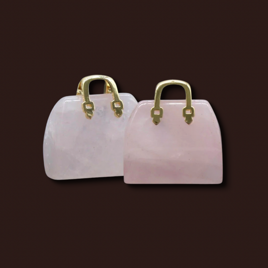 Rose Quartz Mini Crystal Handbag