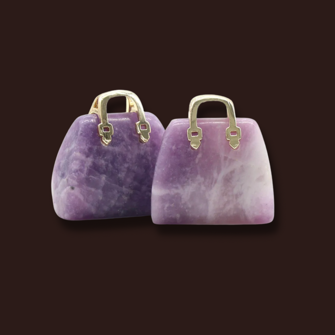 Lepidolite Mini Crystal Handbag