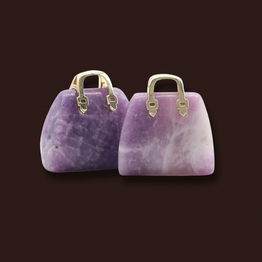 Lepidolite Mini Crystal Handbag