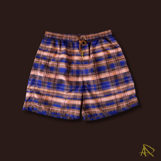 Coastal Plaid Swim Trunks